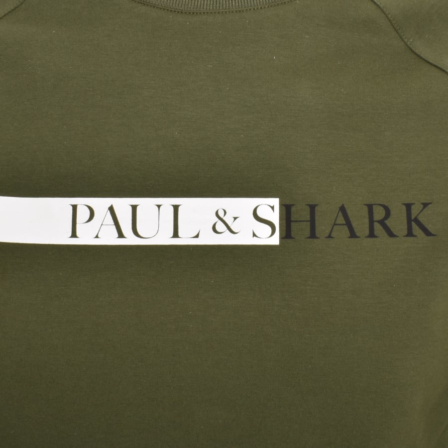 Paul And Shark Logo Sweatshirt Green Mainline Menswear